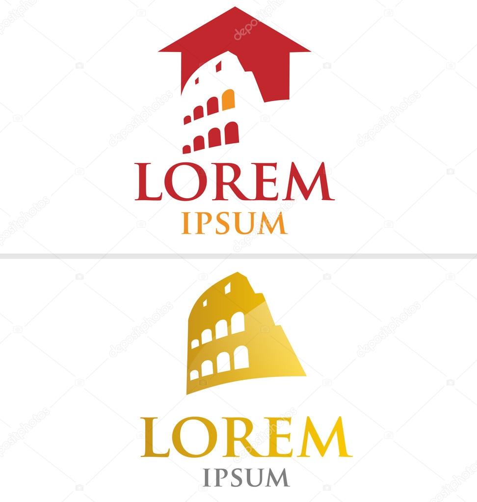 Rome icon symbol isolate on white background