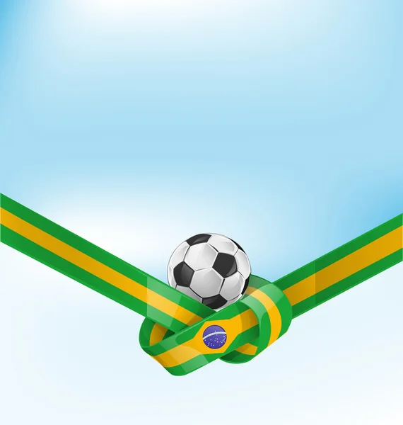 Σημαία της Βραζιλίας με μπάλα ποδοσφαίρου — Διανυσματικό Αρχείο