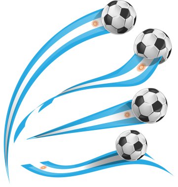 Arjantin bayrağı futbol topuyla ayarla