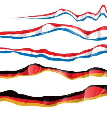 France and germany flag set clipart