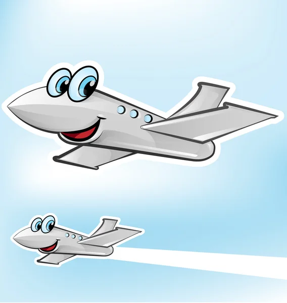 Flugzeugzeichentrick — Stockvektor