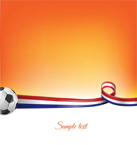Ολλανδία φόντο με μπάλα ποδοσφαίρου — Διανυσματικό Αρχείο