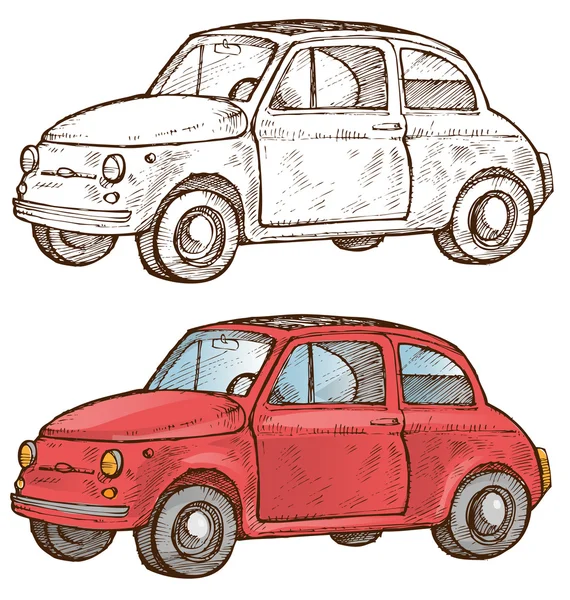 Antiguo coche italiano — Vector de stock