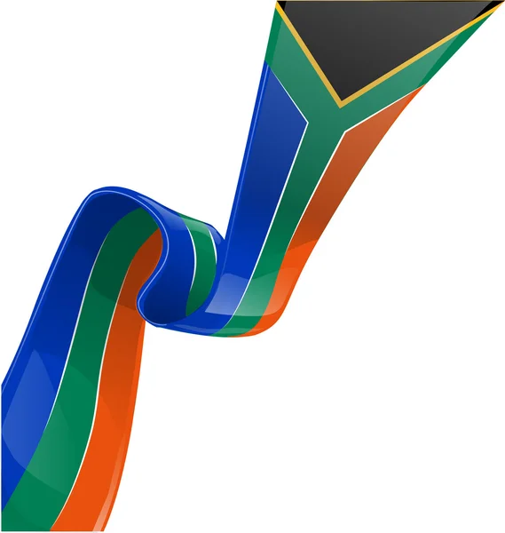 Флаг ЮАР изолирован — стоковый вектор