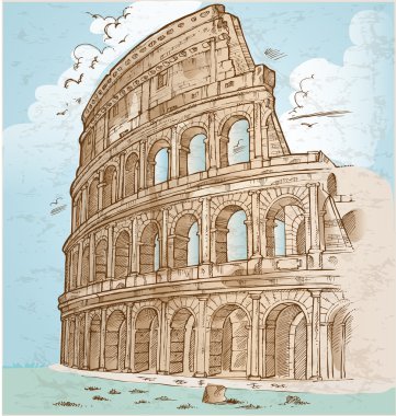 Colosseum renk el çizmek