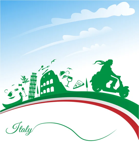 Italian holidays background — Stock Vector