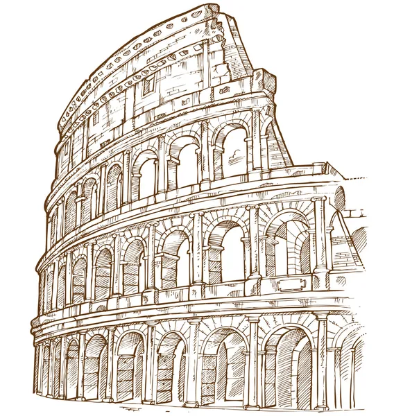 Colosseum hand tekenen — Stockvector