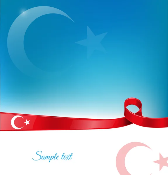 Turcja tło flaga wstążka — Stockvector