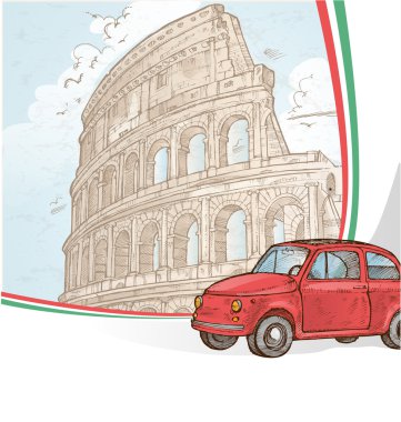 Roma arka plan el çizmek