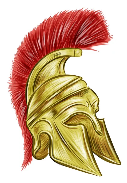 Illustration Eines Gladiatorenhelms — Stockvektor