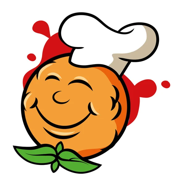 Meatball Cartoon Mascot Character Vector —  Vetores de Stock