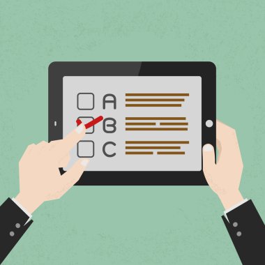 Tablet select bir seçim ile el