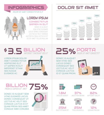 iş infographics elemanları
