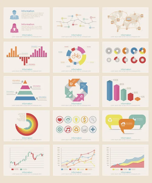 Elementos infográficos — Vetor de Stock