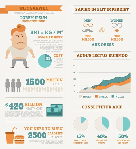 Infografika zdrowotna — Wektor stockowy