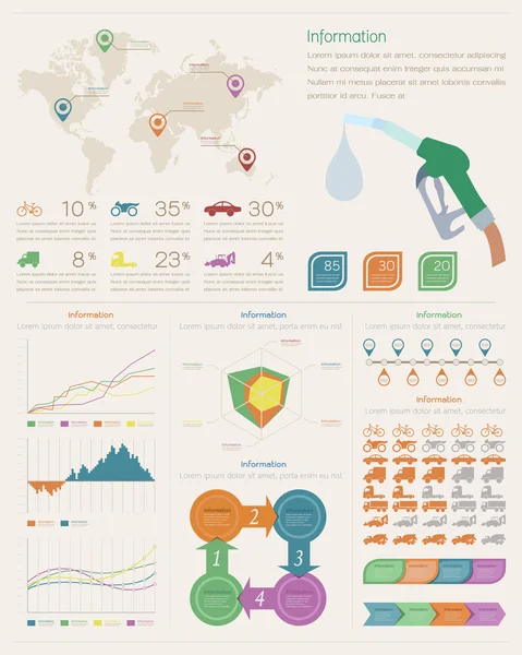 Elementi infografici — Vettoriale Stock