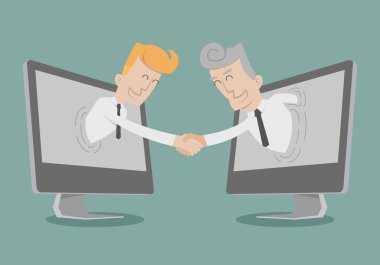 işadamı el sallamak, online iş, online pazarlama