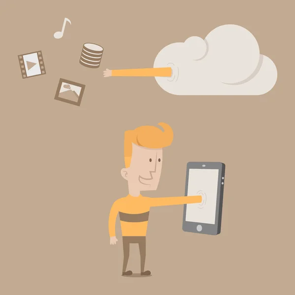 Cloud Computing intelligent — Image vectorielle