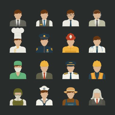 People icon ,professions icons , worker set