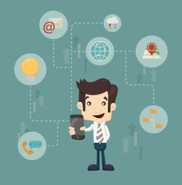 işadamı iletişim teknolojisi