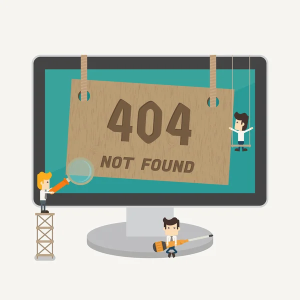 找不到，404 错误页面 免版税图库矢量图片