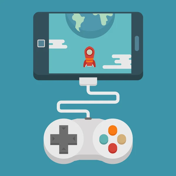 Free Vector  Mobile phone platform video game concept