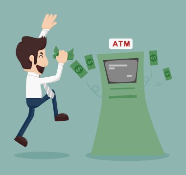 işadamı atm para çekme 