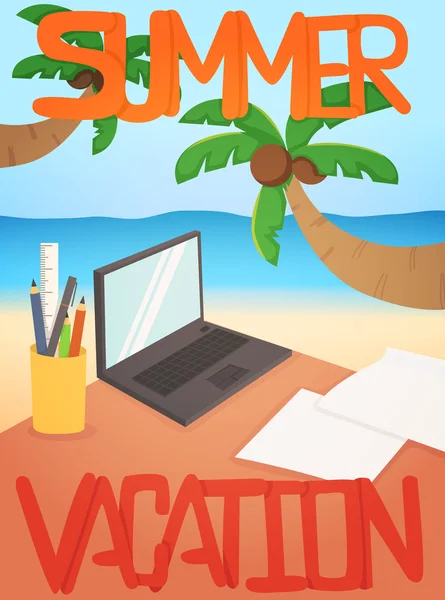 Vacation background card design — Stock Vector