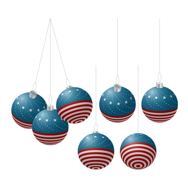 Izolované vánoční koule — Stockový vektor