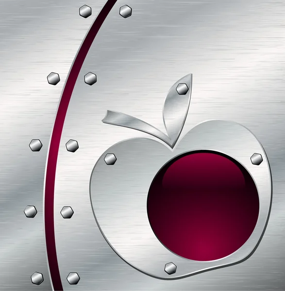 Metallic apple background — Stock Vector