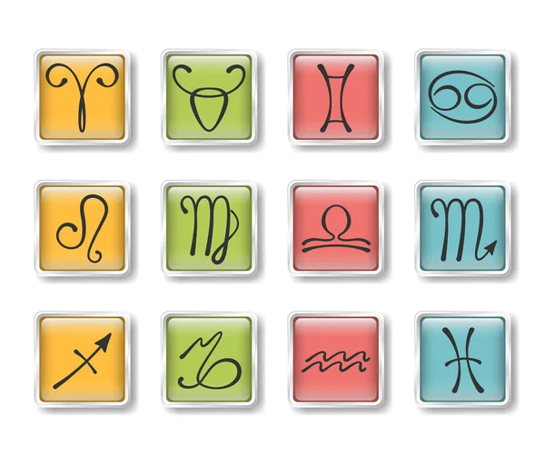 Zodiacal icons — Stockvector