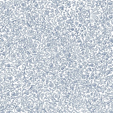 çizilmiş hoş arka plan çiçekler, kuşlar ve kelebekler