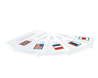 International envelopes clipart