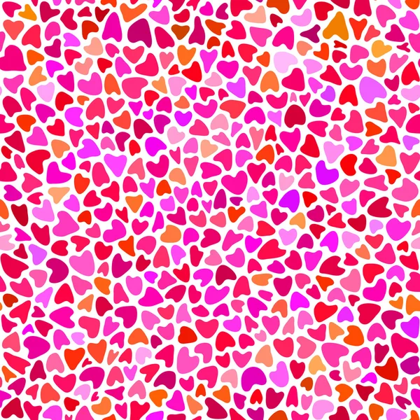 Seamless hand drawn pattern with hearts — Stock Vector