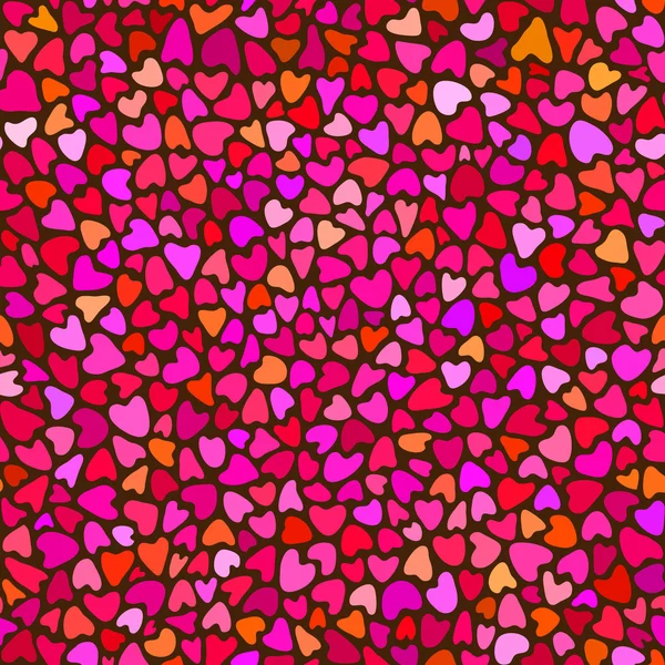 Seamless hand drawn pattern with hearts — Stock Vector