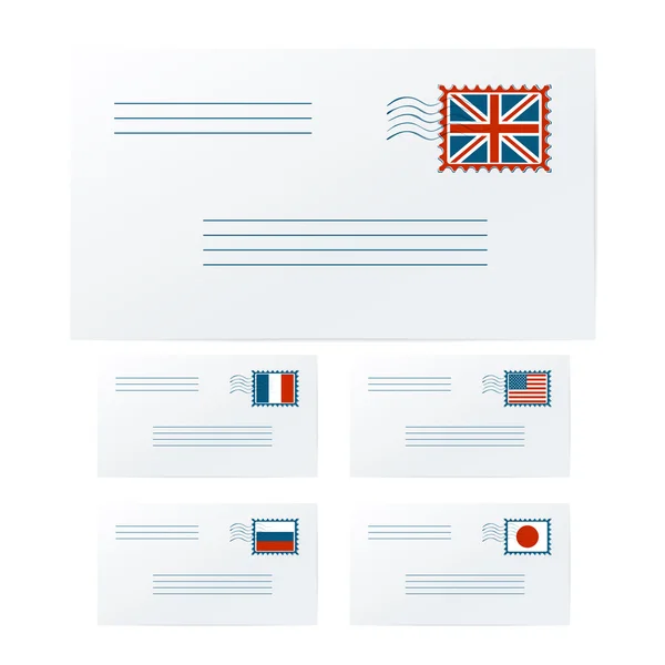 International envelopes — Stock Vector