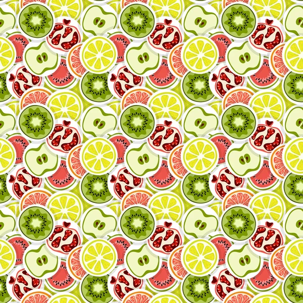 Modèle vectoriel sans couture avec des fruits — Image vectorielle