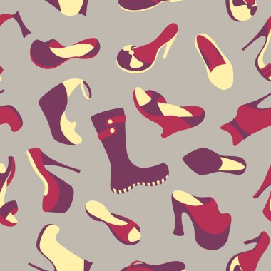 Footwear seamless pattern clipart