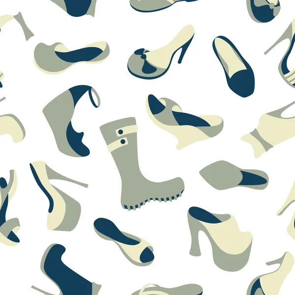 Безшовный рисунок обуви — стоковый вектор