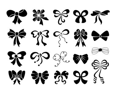 Grafik dekoratif yay seti