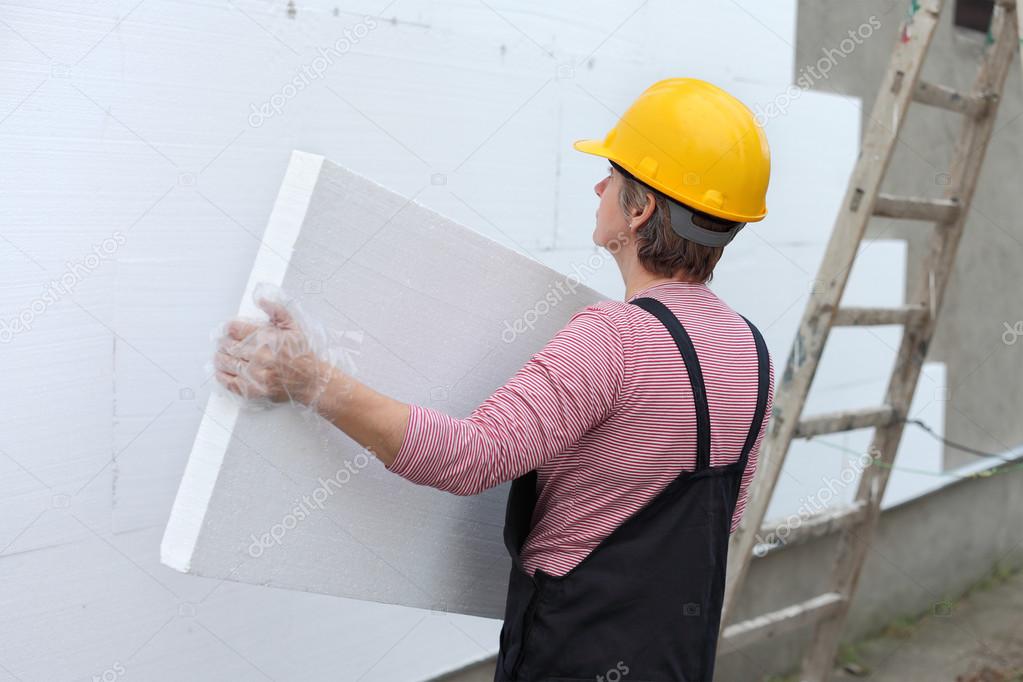 House renovation polystyrene insulation