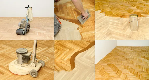 Home renovation, parquet — Stock Photo, Image