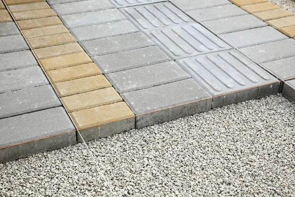 Byggarbetsplats, tegel paver — Stockfoto