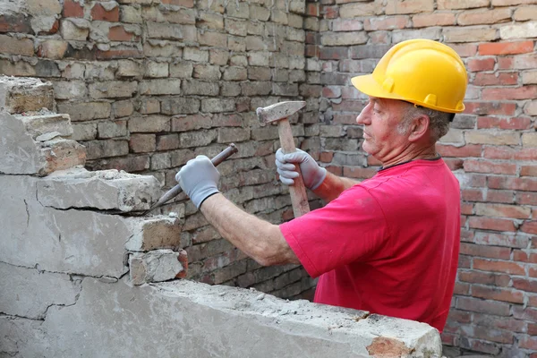 Cantiere, demolizione di vecchi edifici — Foto Stock