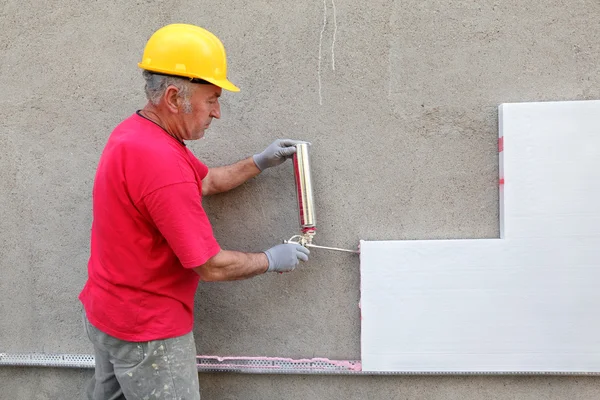 Construction site, styrofoam insulation — Stock Image Construction site, styrofoam insulation Stock Picture