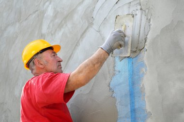 duvar izolasyonu, harç mesh Yayilim