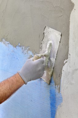 duvar izolasyonu, harç mesh Yayilim