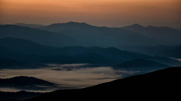 Карпаты Украина Удивительный Восход Солнца Горах Полонины Боршава — стоковое фото