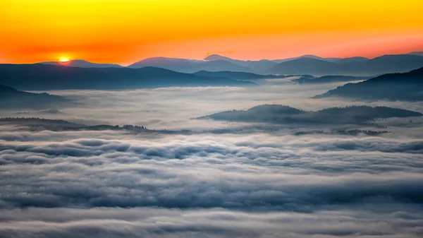 Best Mountain Sunrise Carpathian Mountains Gorgany Ukraine — Stock Photo, Image
