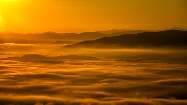 Лучший Восход Солнца Горах Карпаты Горганы Украина — стоковое фото